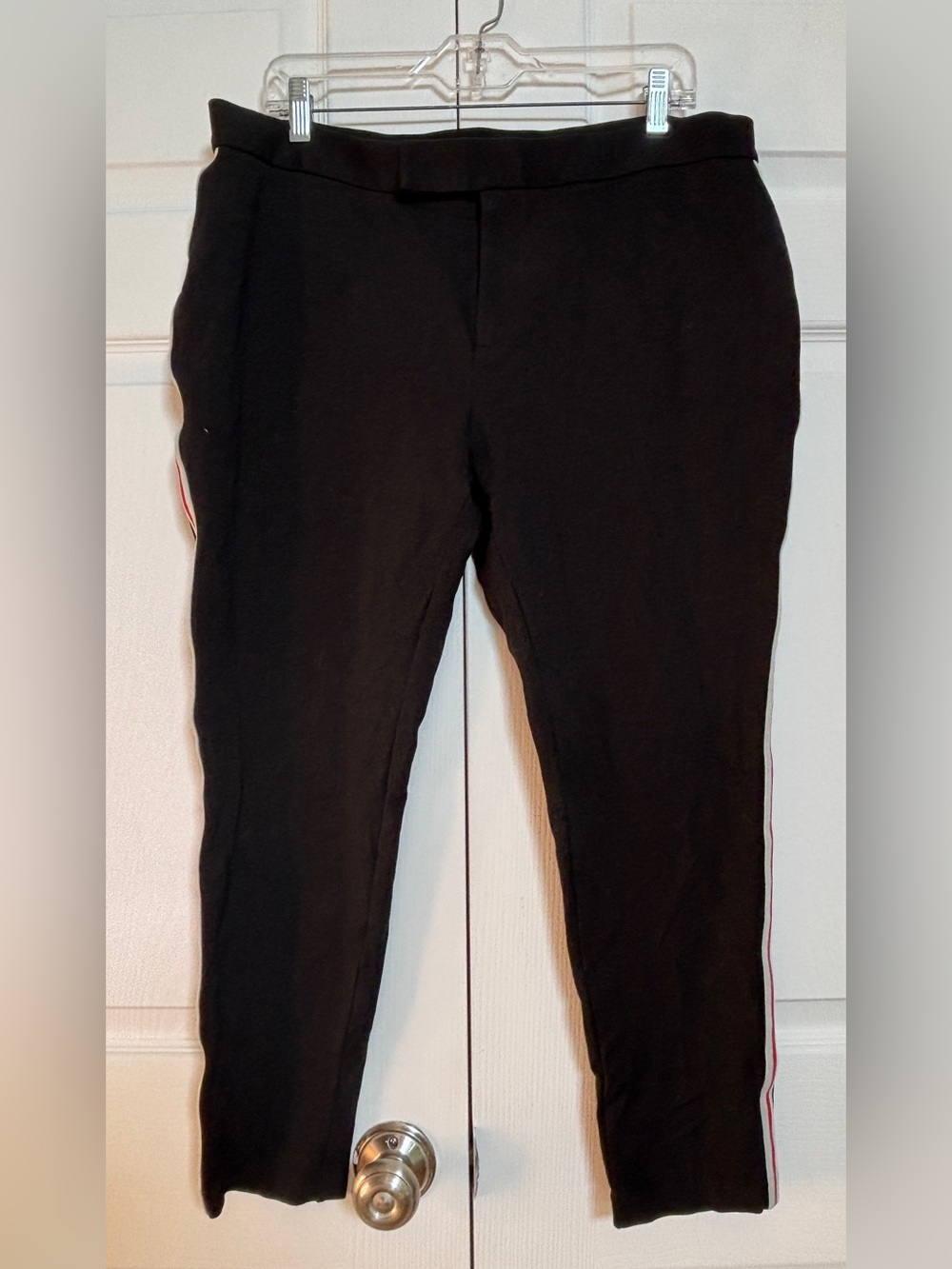 Lauren Ralph Lauren Plus 1X Black Side Stripe Pull-On Pants